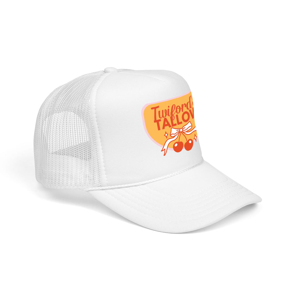Vintage Cherry Trucker Hat — "Twilford's Tallow" Foam Front Cap