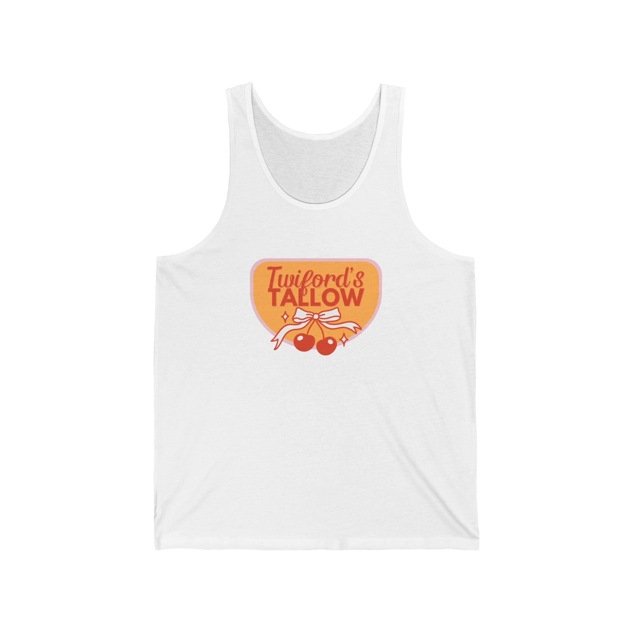 Vintage Cherry Diner Tank Top — "Twinford’s Tallow" Retro Logo