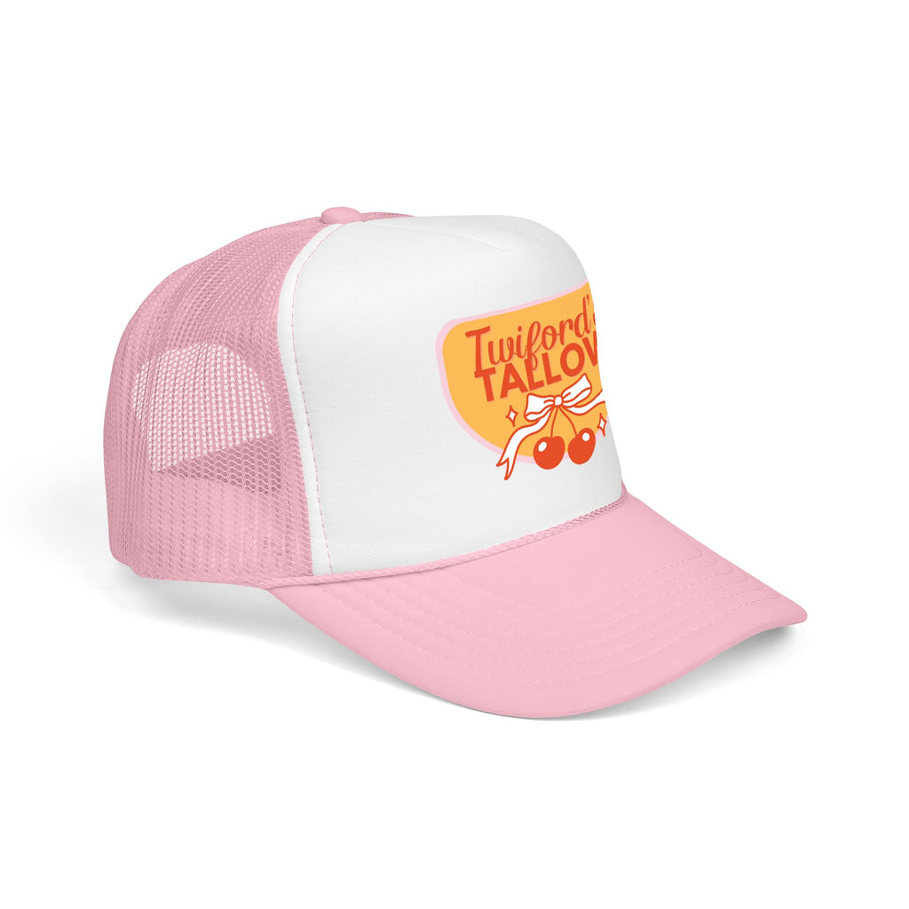 Vintage Cherry Trucker Hat — "Twilford's Tallow" Foam Front Cap