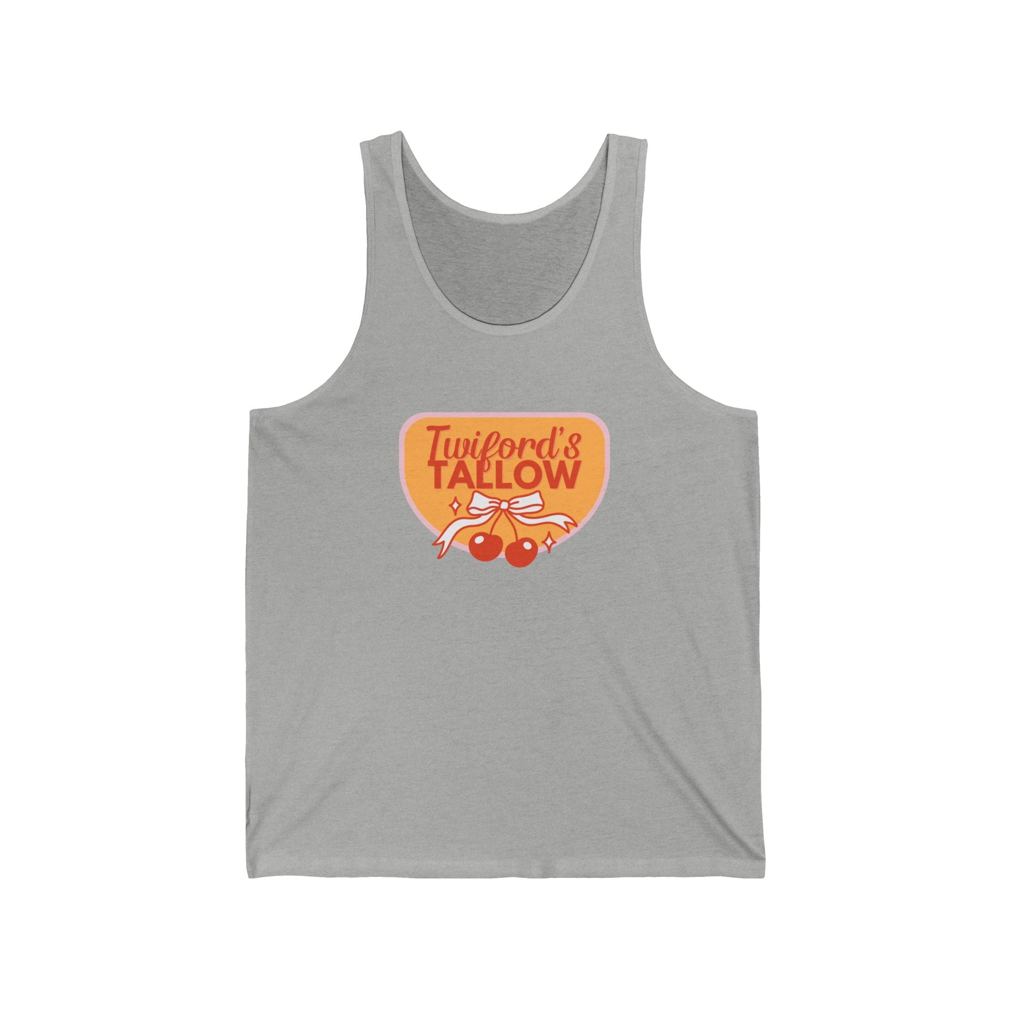 Vintage Cherry Diner Tank Top — "Twinford’s Tallow" Retro Logo