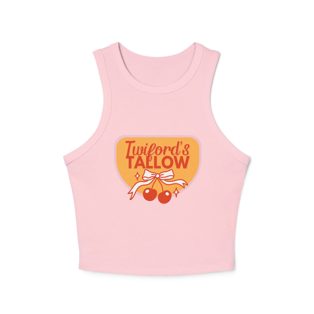 Twiford & Tallow Retro Cherry Patch Racer Tank Top